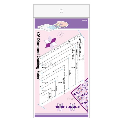 Multi-Size Diamond Quilting Ruler/Template for Patchwork/English Paper Piecing